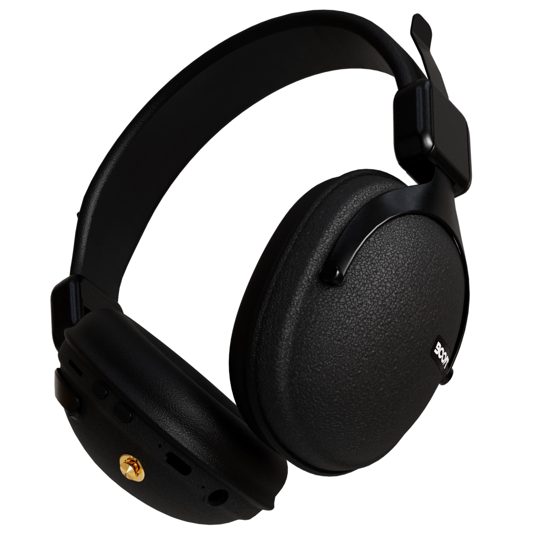 Note Wireless Retro Headset - Black