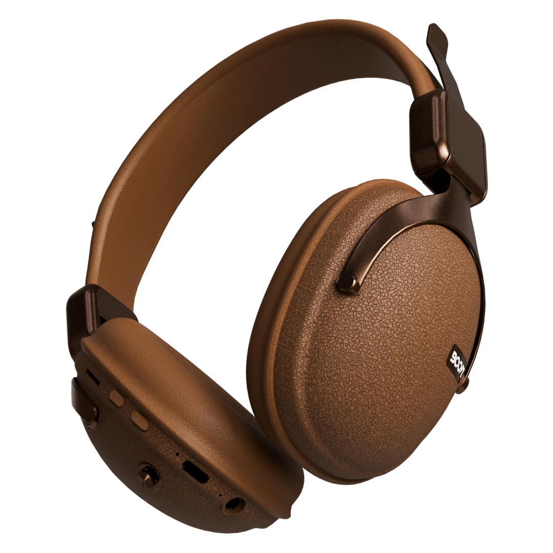 Note Wireless Retro Headset - Brown