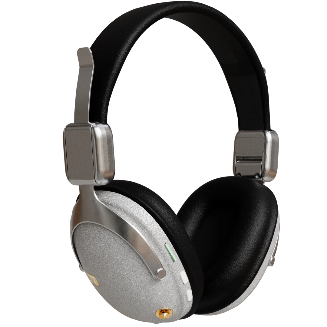 Note Wireless Retro Headset - Silver