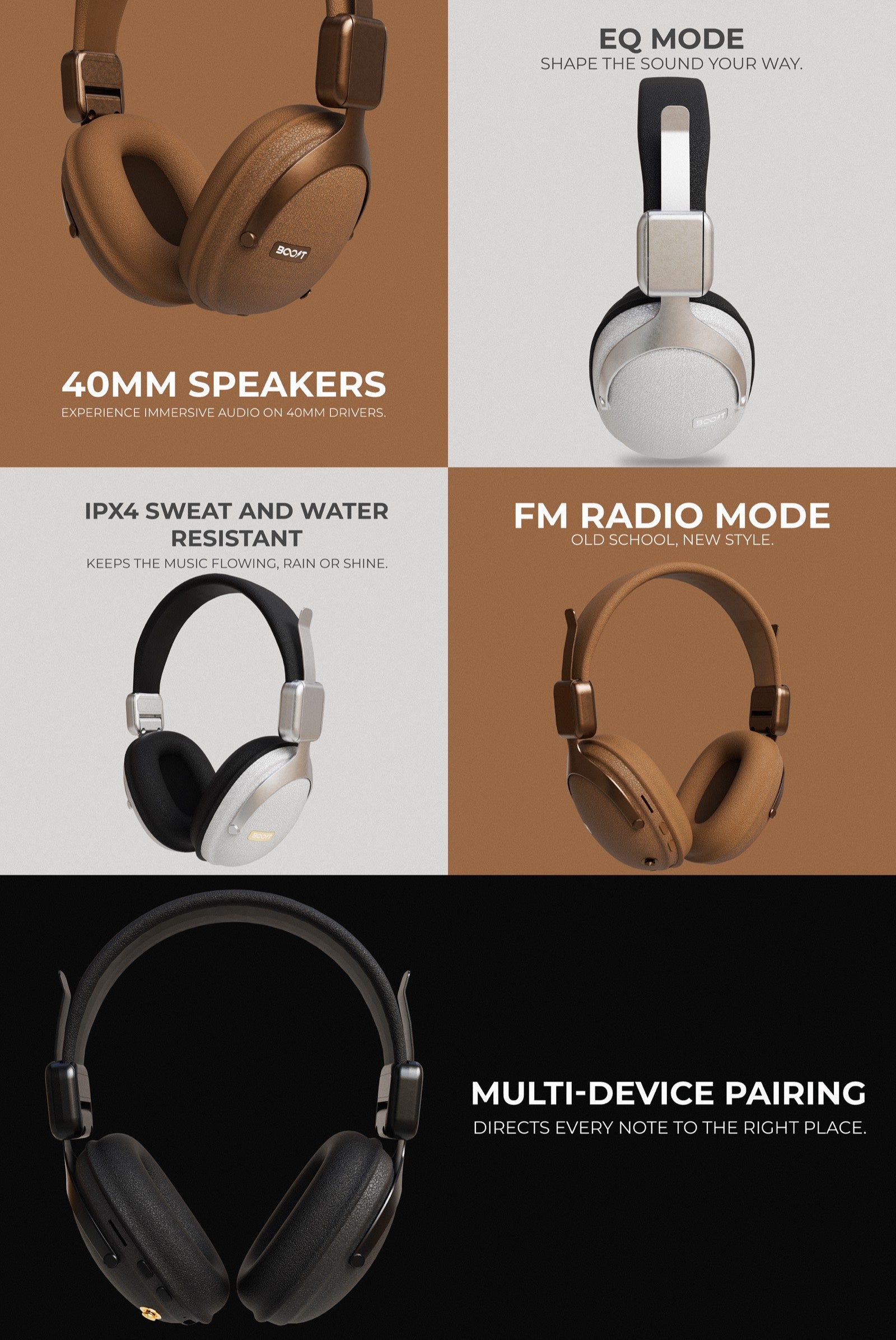Note Wireless Retro Headset highlights 2