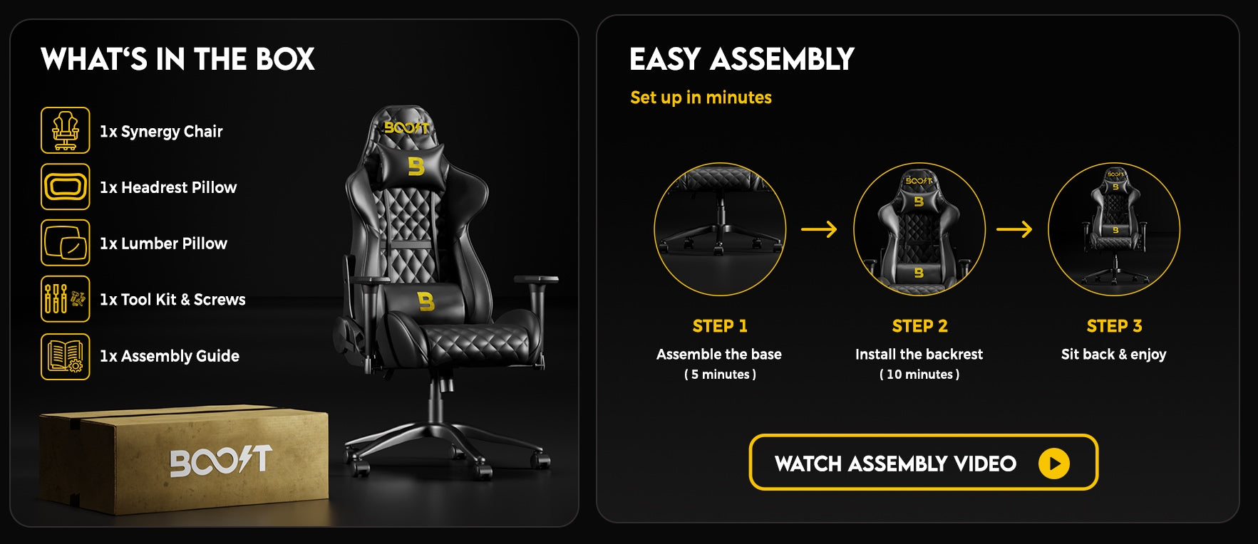 Synergy Gaming Chair fit and product guide 2