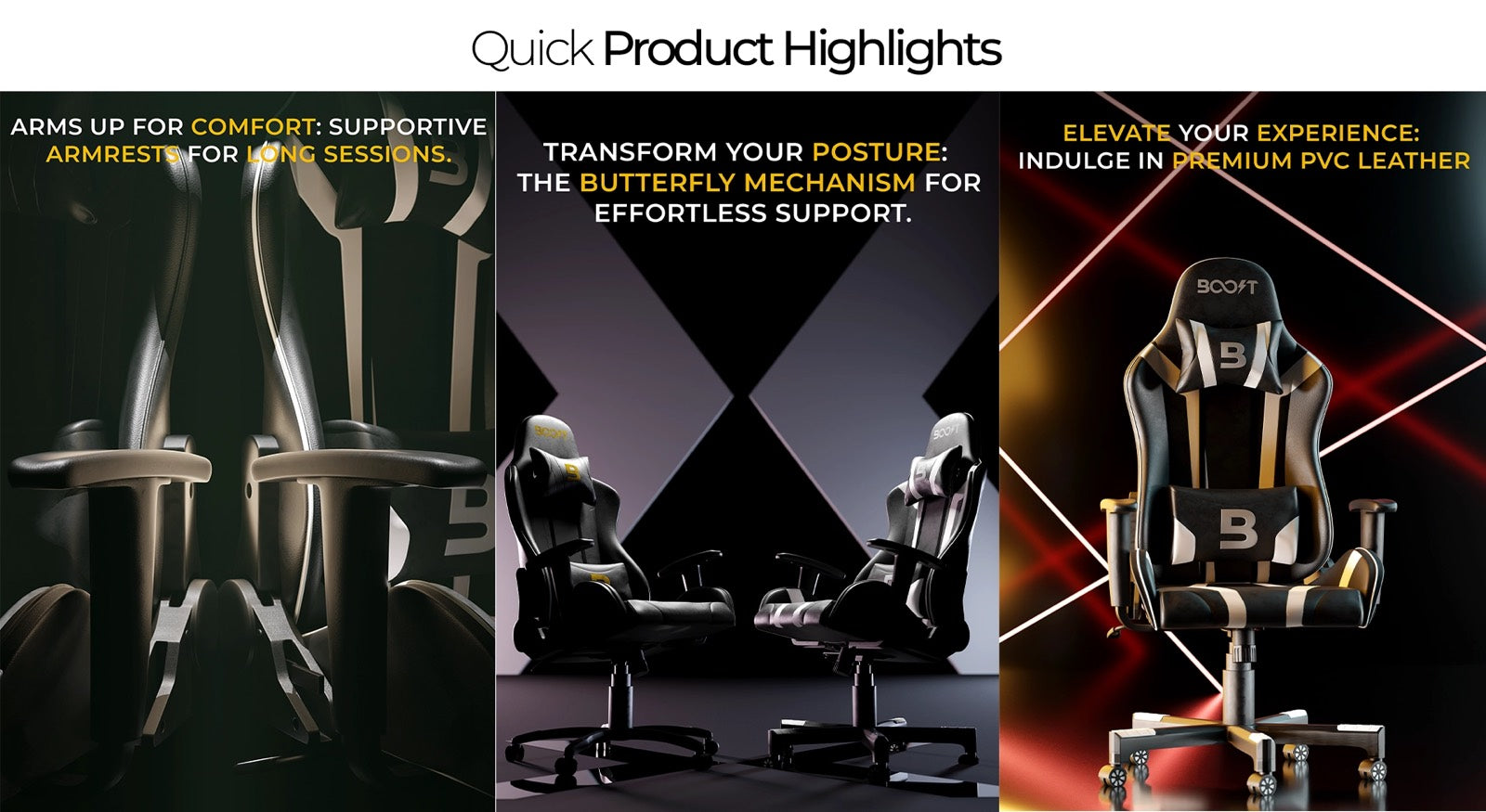 Impulse Gaming Chair Quick Product Highlights 1