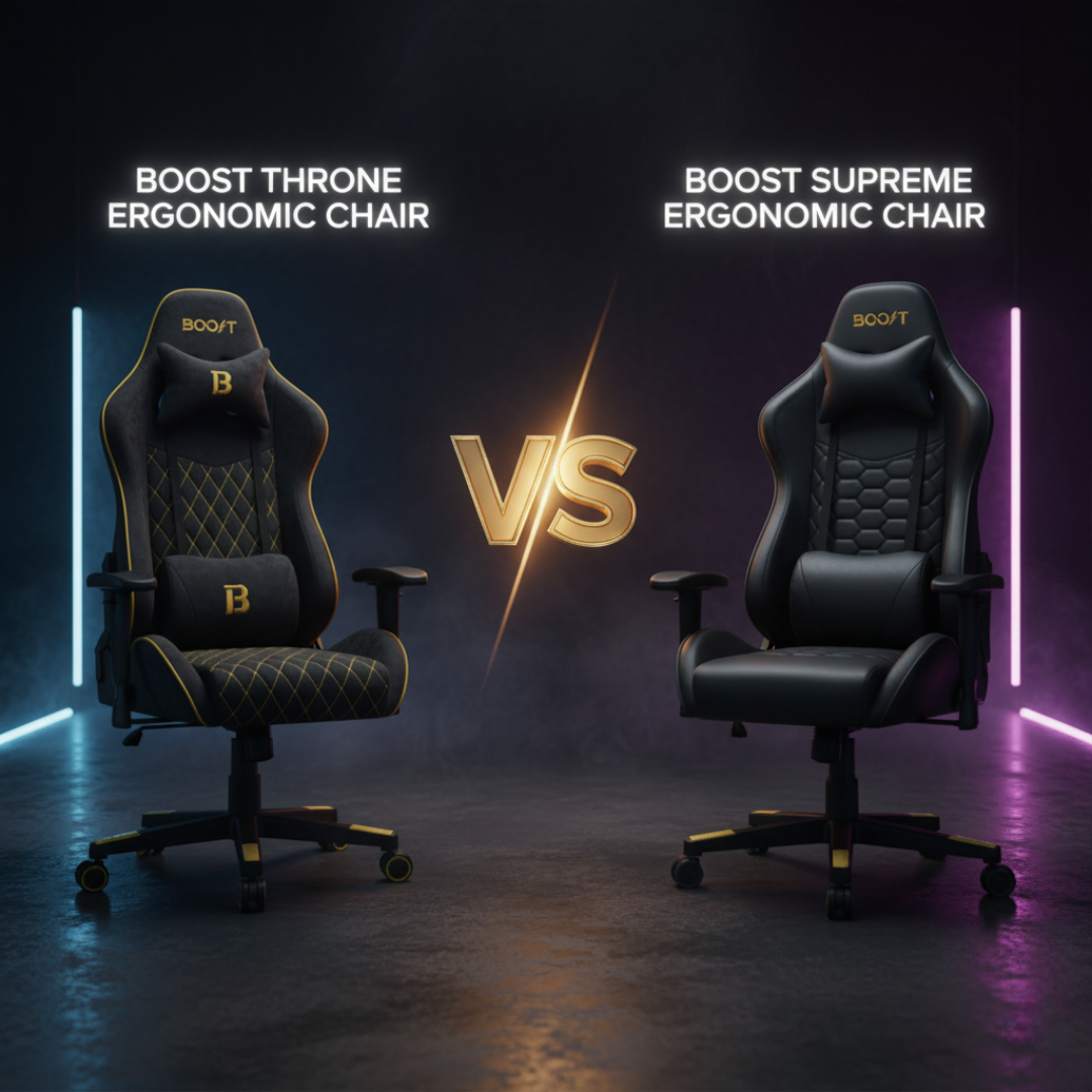 Comparing Boost Supreme and Throne chairs? Learn which ergonomic chair offers better recline, armrests, and adjustability to match your lifestyle.