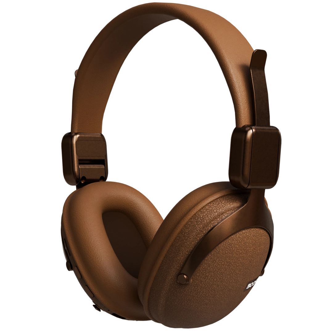 Note Wireless Retro Headset - Brown