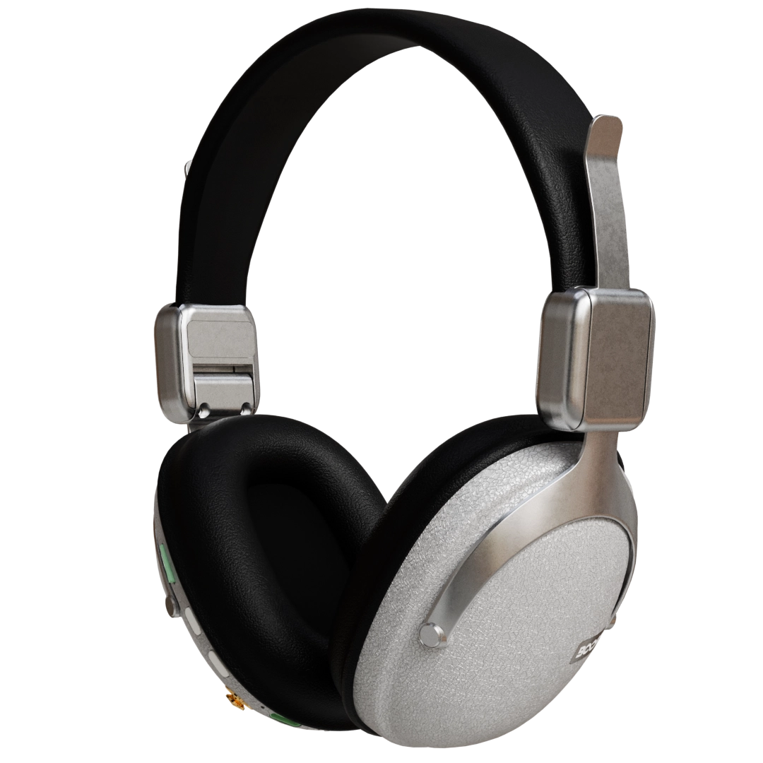 Note Wireless Retro Headset - Silver