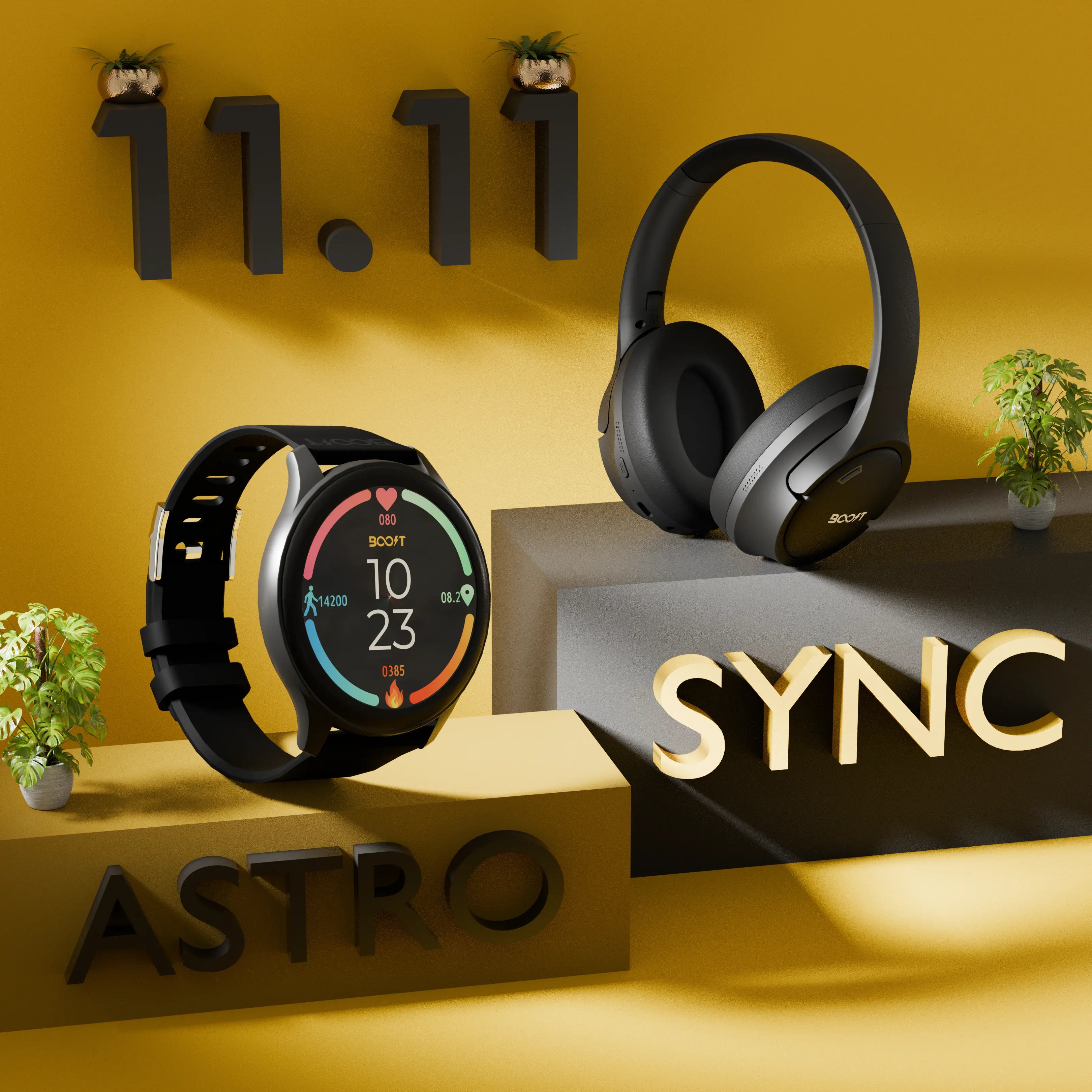 Sync Headphone & Astro Smart Watch