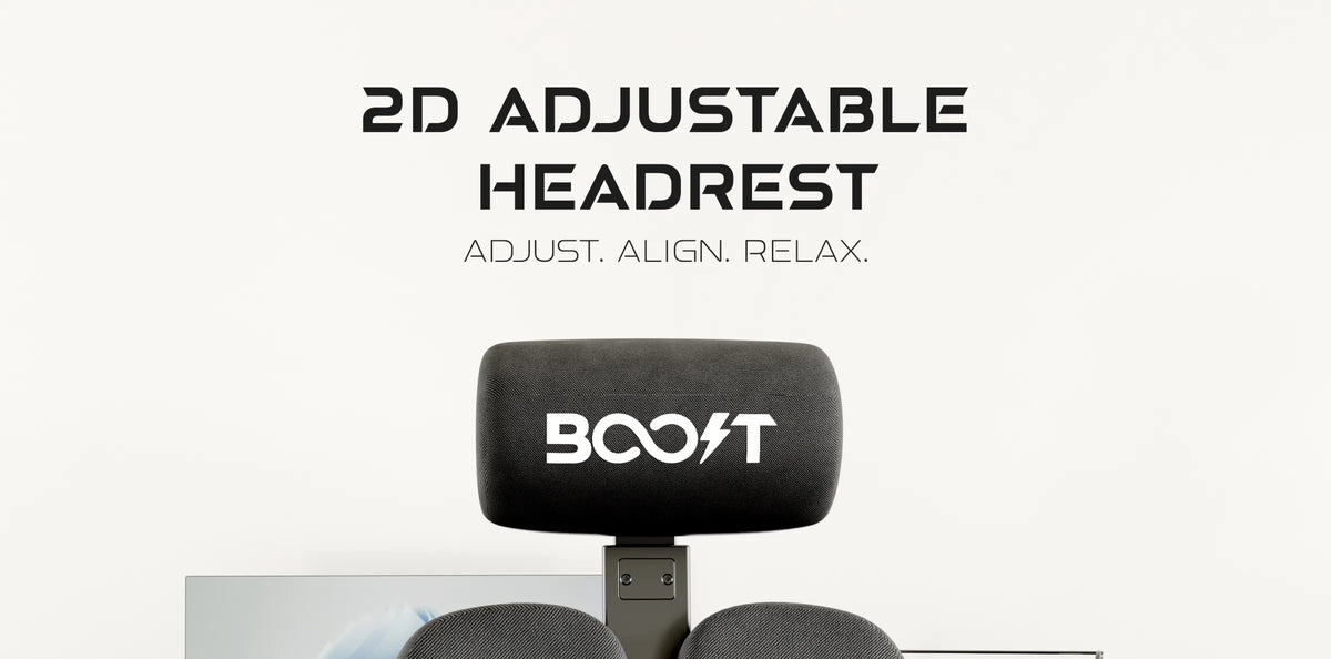 Prism 2D adjustable headrest: adjust, align, relax.