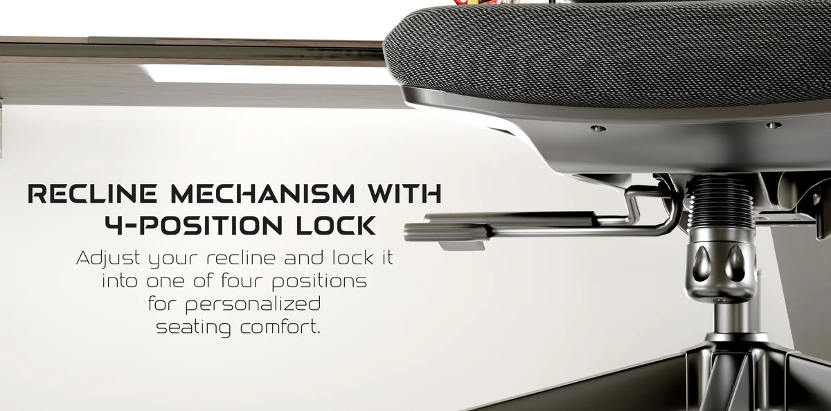 Prism recline mechanism with 4-position lock.