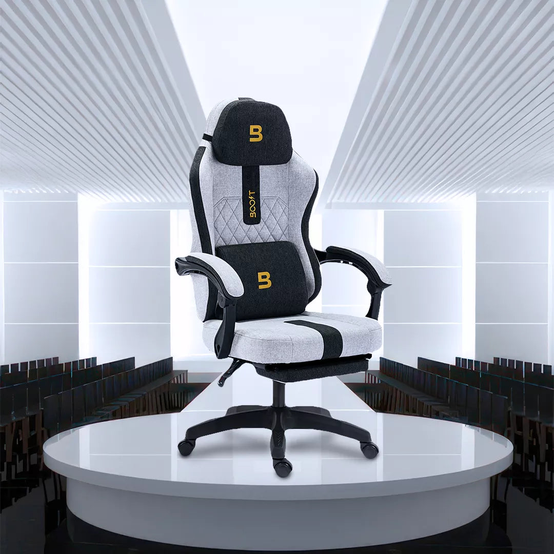 Boost Surge Pro Ergonomic Chair with Footrest + Free Boost Falcon Earbuds