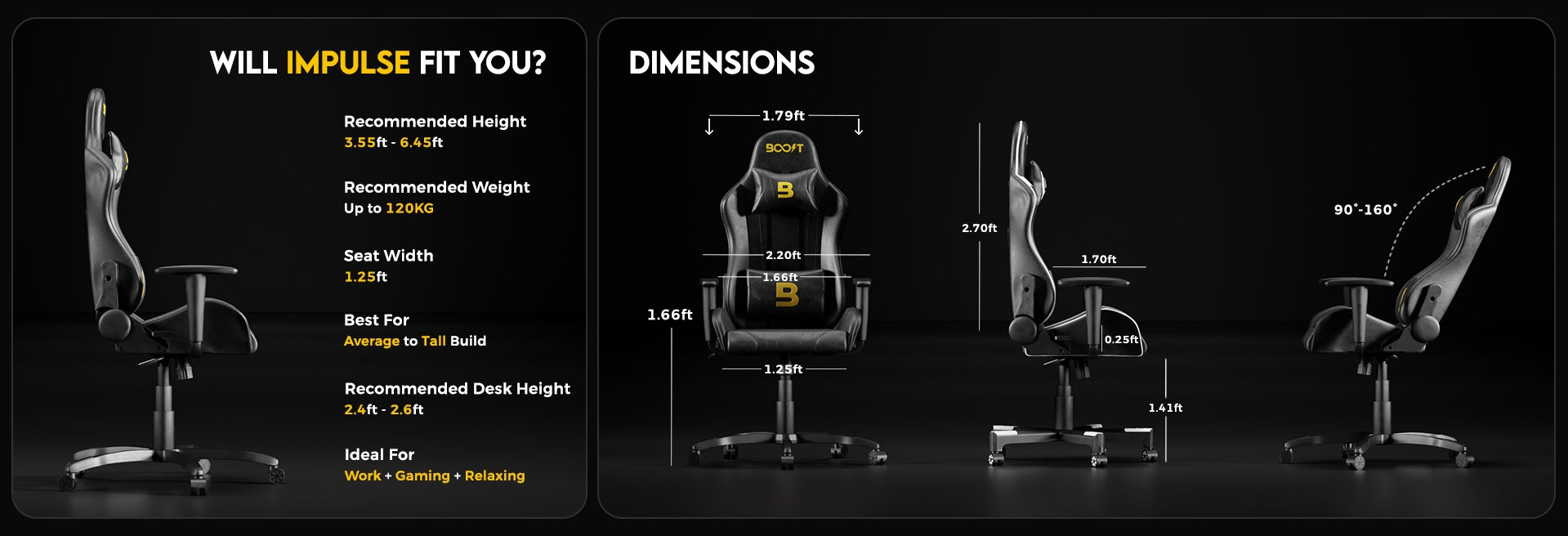 Impulse Gaming Chair fit and product guide 1