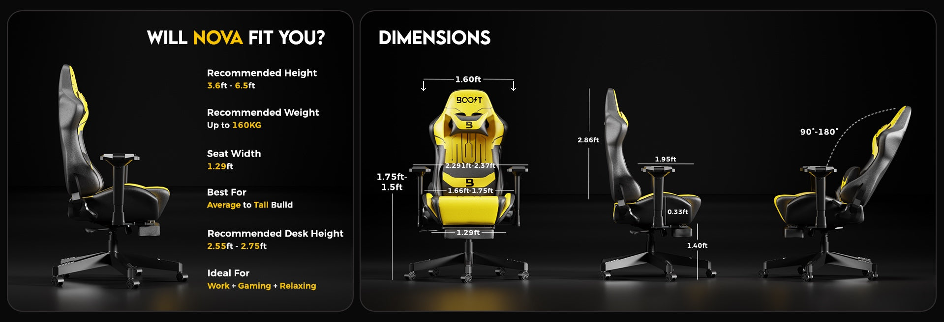 Nova Ergonomic Chair fit and product guide 1